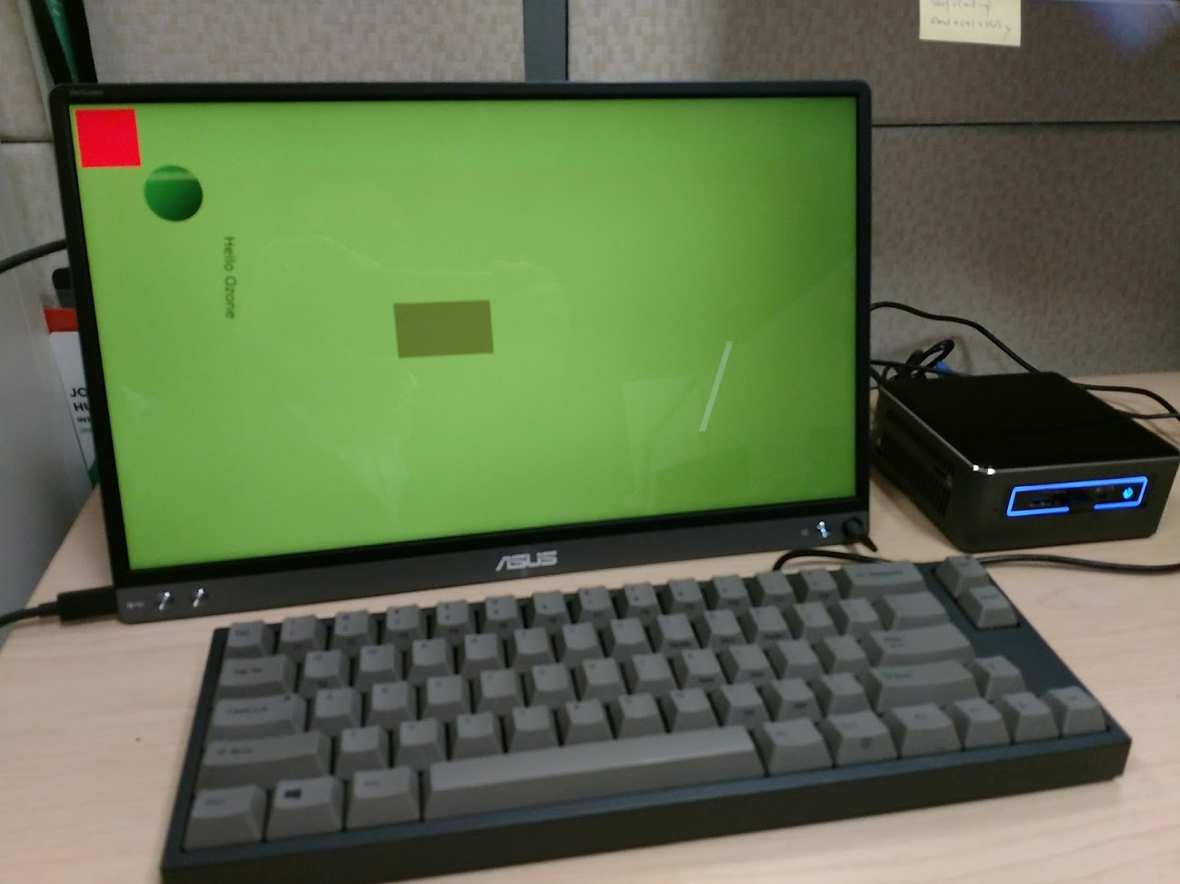 ozone_demo running on Arch Linux