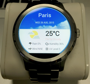 CSS Round Display demo on Android Wear